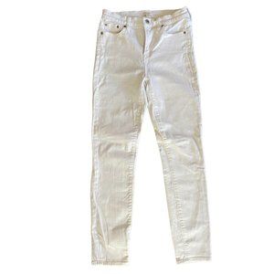 JCrew Stretch White Straight Jeans Size 26